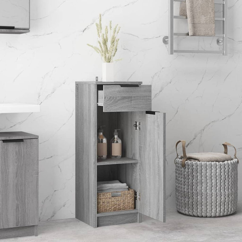 Jihyun Bathroom Storage, Grey/Beige
