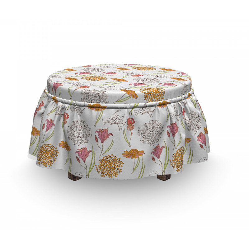 Housse pour repose-pieds de feuillage spring d