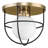 Avec 10.125 in. 1-Light Champagne Bronze Luxe Industrial Flush Mount
