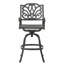 Cast Aluminium Swivel Bar Stool With Traditional Scrolled Arms