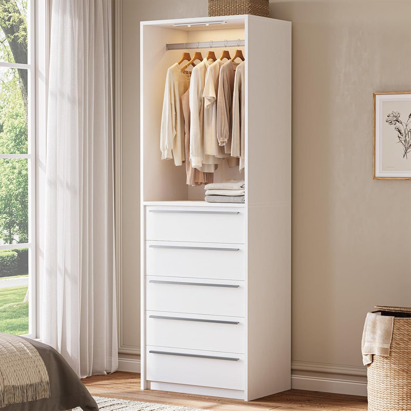 Système d'organisation, système d'organisation de garde-robe avec capteur de mouvement rechargeable pour l'intérieur