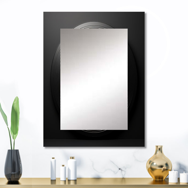 Layd - vinyle noir et doré Serenade II - miroir mural vinyle, 32 po x 24 po