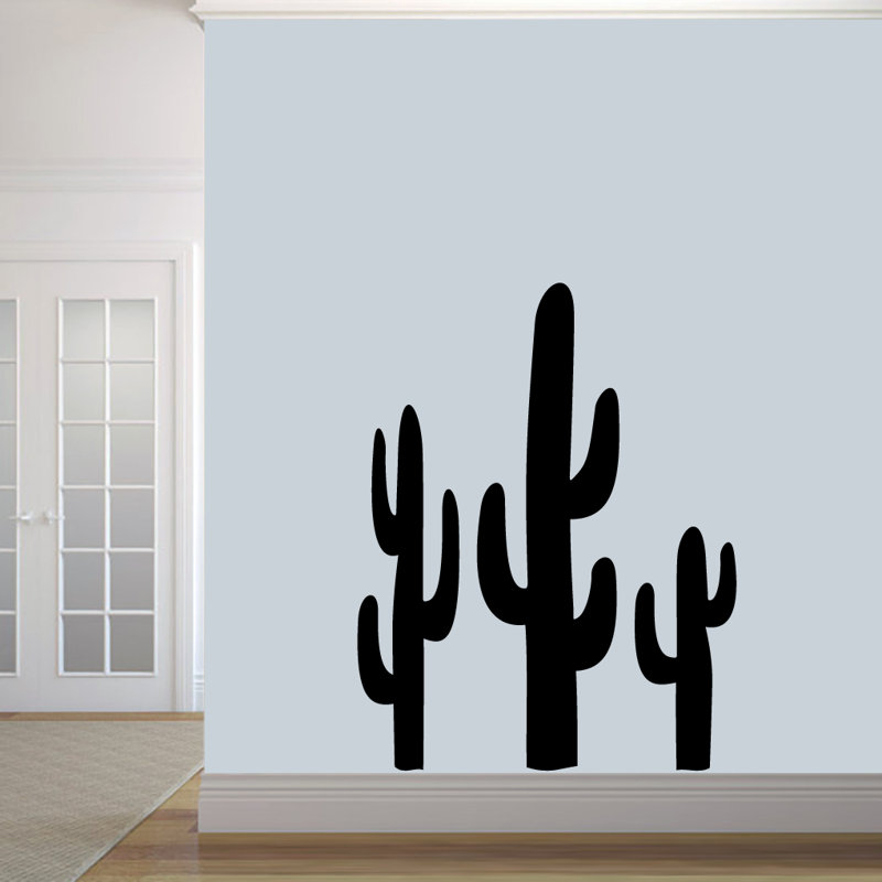 Plants & Flowers Non-Wall Damaging Wall Decal, Black