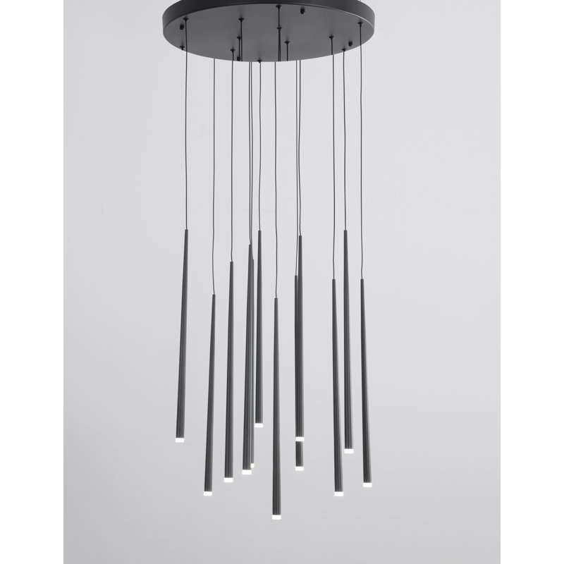 12 - Light Black LED Cluster Pendant