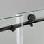 Porte de douche sans cadre, porte de douche coulissante l 56 à 60 po x H 76 po, avec cabine de douche en verre trempé épais de 5/16 po (8 mm) de qualité supérieure, avec tampon