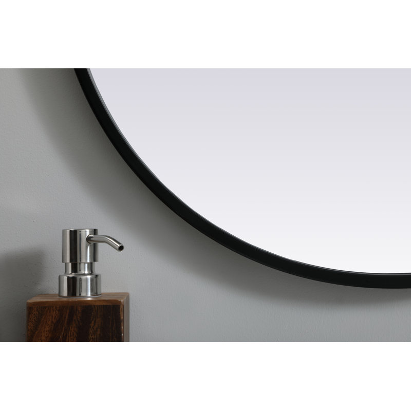 Miroir mural Sabine, 30 po x 20 po, Noir