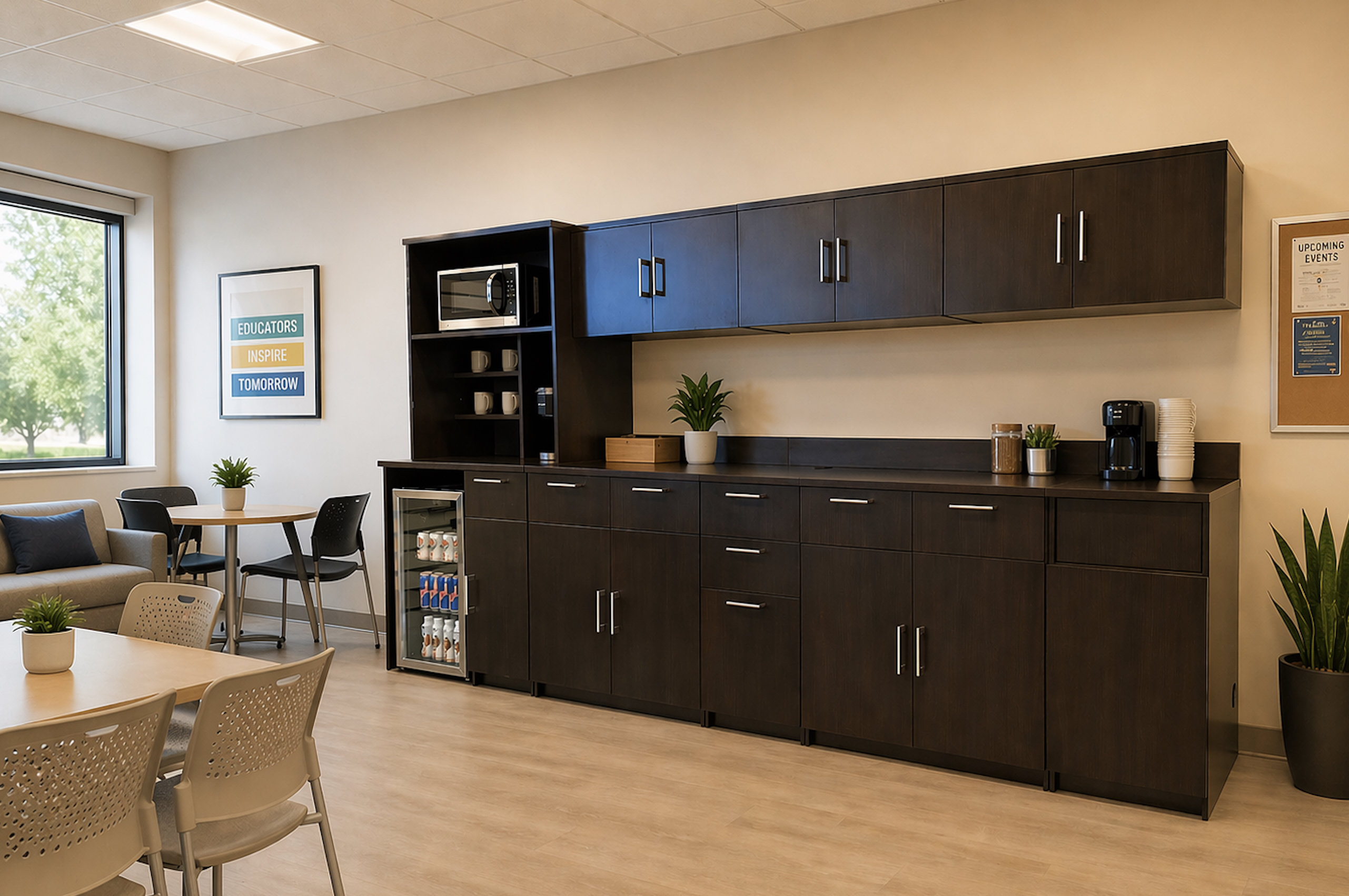 Breaktime Buffet Sideboard Kitchen Break Room Lunch Coffee Kitchenette ...