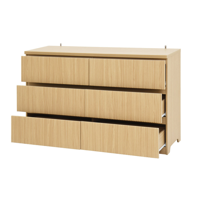 Armoire de rangement 6 tiroirs, Natural