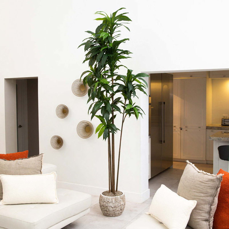 Dracaena artificiel 120 po avec doublure de pot 120 po