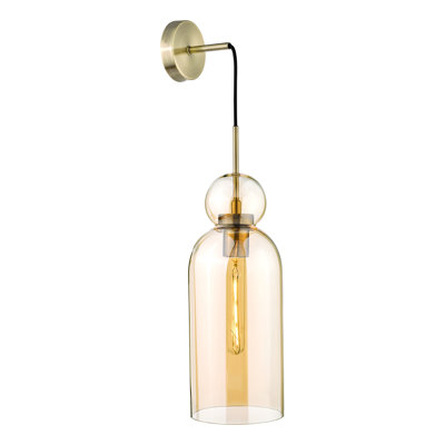 Tao 1LT PENDANT AMBER GLASS