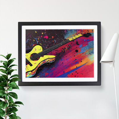 Gorgeous Guitar Splatter Abstract - Single Picture Frame Print