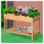 Lit de jardin surélevé en bois naturel avec 8 poches de plantation 43,3 po x 18 po x 30 po Outsunny