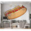 Murale pelez et collez de qualité supérieure - Illustration d'un hot-dog-834527662
