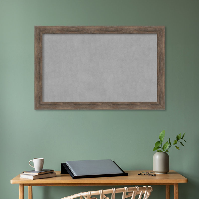 Tableau magnétique encadré en bois dur moka, H 29 po x l 45 po