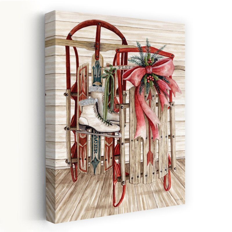 Rustic Holiday Charm 1 Piece Wrapped Canvas Wall Art, 91.44cm H x 60.96cm W
