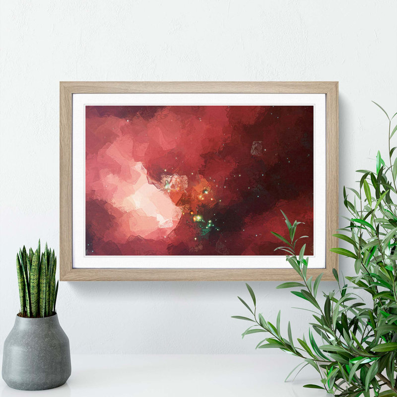 Out of Space Vol.29 in Abstract - Picture Frame Graphic Art Print, Oak Framed, 48cm H x 65cm W x 2cm D