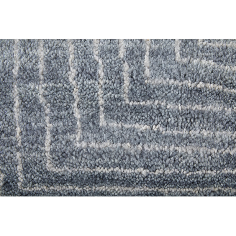Agape Modern Abstract Gray Area Rug, Rectangle 7'9" x 9'9"
