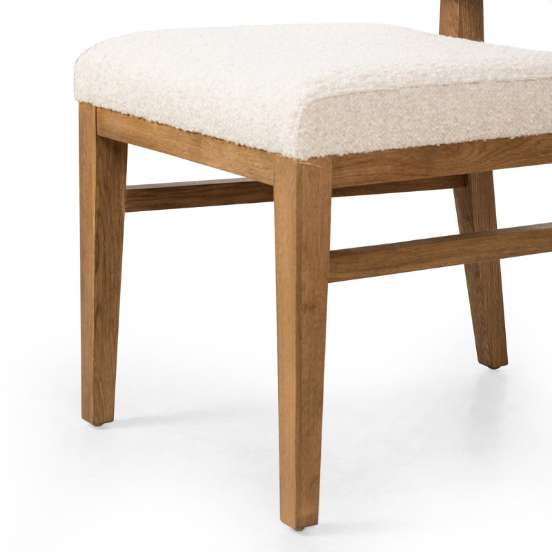 Carlo Upholstered Dining Chair, Cream/Brown, 1_Cream/Brown