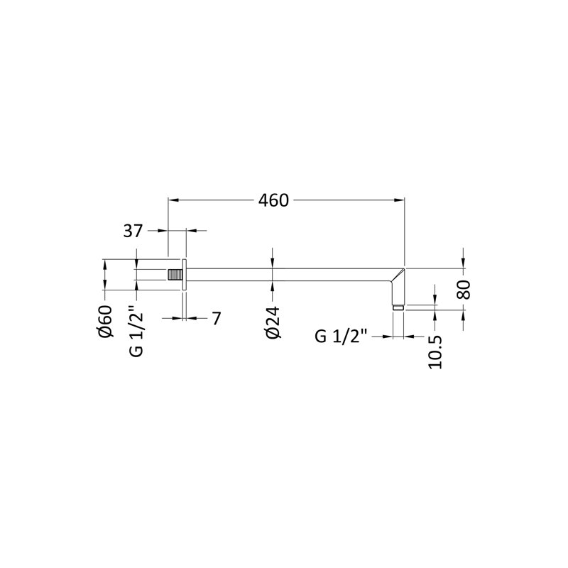Wall Mounted Mitred Arm