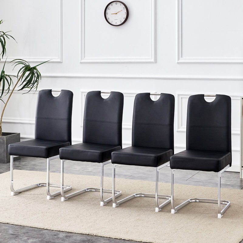 Set Of 4  Thickened Dining Chairs With Built - In Spring Packages And Ergonomic Design - Perfectly Blending Comfort And Elegance Only Chairs, Not Including Tables