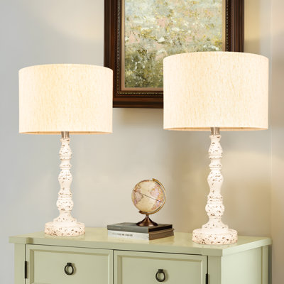 Tomisin 54.Cm White Beside Table Lamp Set
