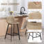 Sidibe Bar Stools Set of 2 PU Leather Upholstery with Backrest-340049513