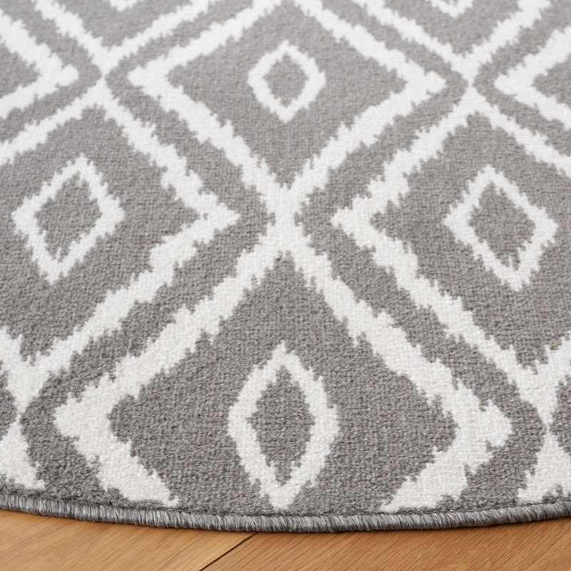 Jamye Performance Geometric Rug, Round 6'7"