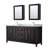 Daria 72'' Double Bathroom Vanity with Carrara Marble Top with Mirror-70404268-70404269-70404270