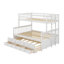 Cadre de lit simple superposé convertible simple / double avec échelle détachable Cadre de lit en bois divisé avec tiroirs et tiroirs-953640640