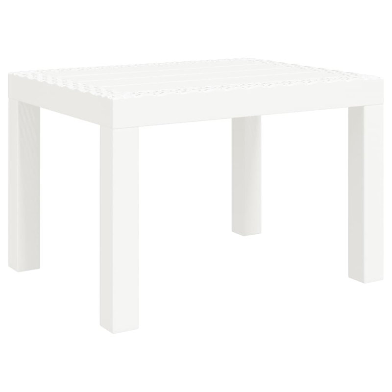 Table de jardin vidaXL en polypropylène blanc (PP) à durabilité moyenne