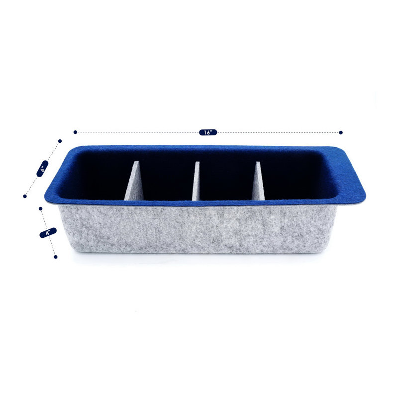 Welaxy Decorative Bin, Navy/Gray