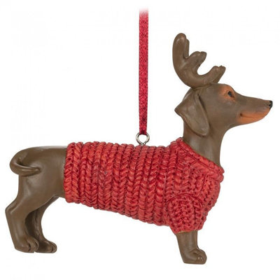 Festive Dress Dachshund Ornament