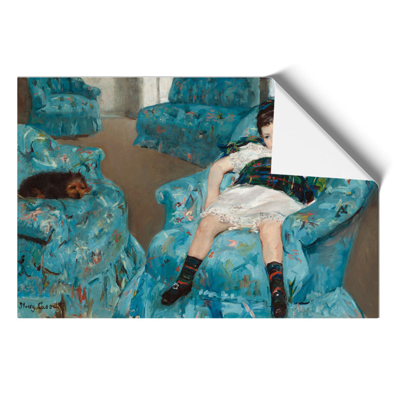 Little Girl in a Blue Armchair by Mary Cassatt - Frameless Print, 21cm H x 30cm W x 0.1cm D