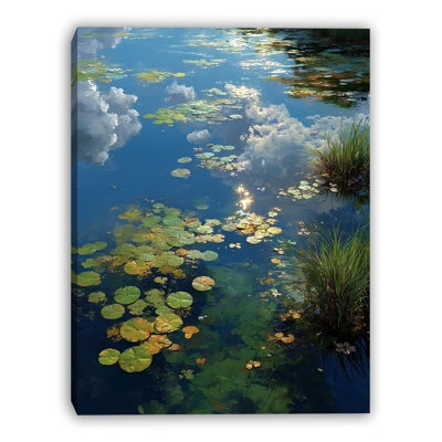 Art mural sur toile Sky Mirror Pond