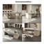 Bureau de table en granite de couleur crème 62,99 po-1860998665