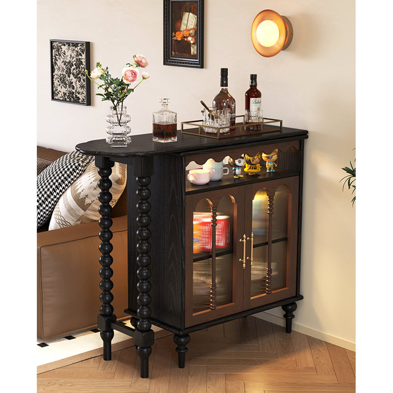 Table de bar extensible en bois d'hévéa de style français
