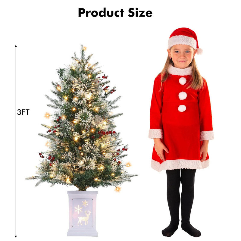 1097.3cm H Lighted Artificial Christmas Tree