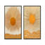 Mid-Century orange soleil imprimé III - ensemble abstrait d'art mural Mid-Century 2 pièces-1296963969-1296963971