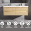 Meuble-lavabo mural flottant avec double surface de comptoir en blanc-570552125-570552124