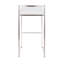 Tabouret Dayan blanc avec base chromée-841961050-841961049