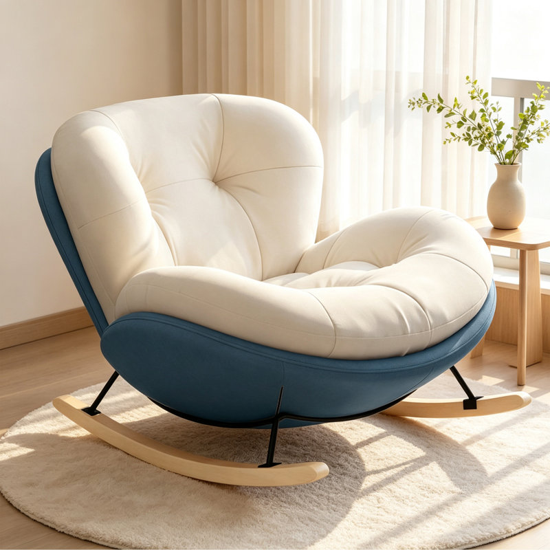 Chaise berçante Modern, Bleu