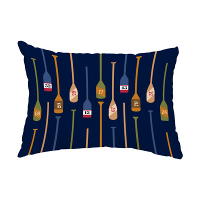 Oar Numbers Outdoor Rectangular Pillow Cover & Insert
