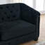 Canapé Chesterfield moderne en velours avec dossier capitonné et garniture cloutée-1834848005