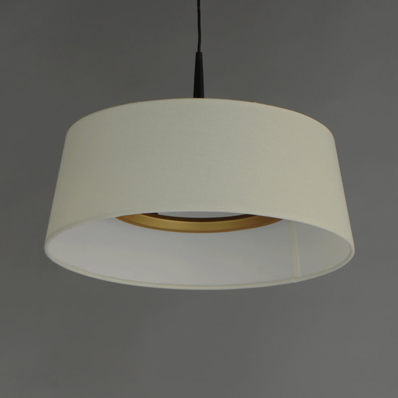 Luminaire suspendu 1 lumière DEL Melva, H 11 po x l 16 po x P 16 po, Laiton vieilli naturel