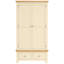 Clower 2 Door Solid Wood Wardrobe