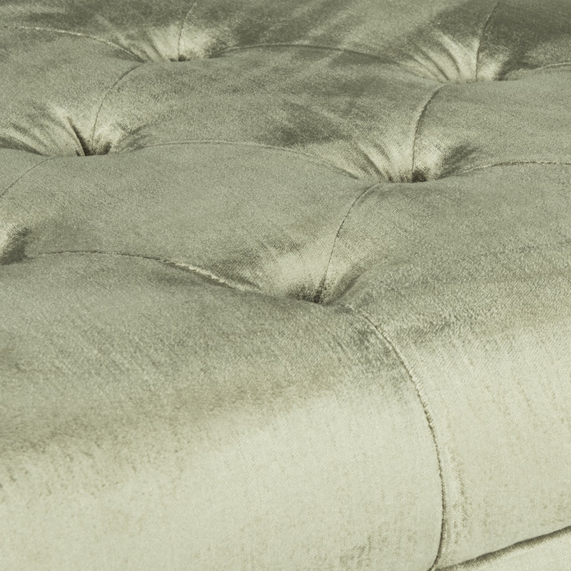 Cotton Blend Upholstered Bench, Sage