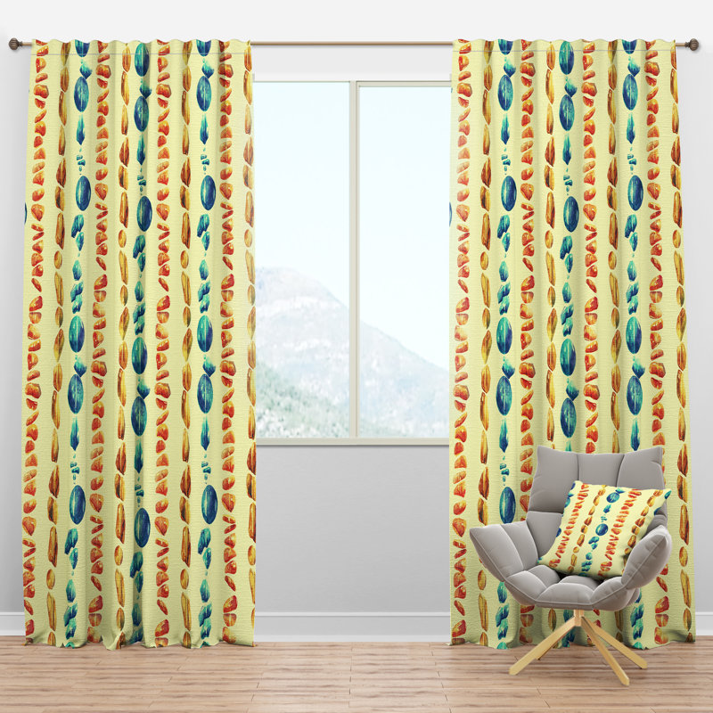 Panneau de rideau simple semi-diaphane avec passe-tringle, l 52" x L 84"