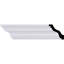 Moulure couronnée traditionnelle de H 2 po x P 2 po x P 2 3/4 po x L 94 1/2 po