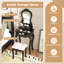 Ensemble coiffeuse avec tabouret et miroir Cindy-32005920