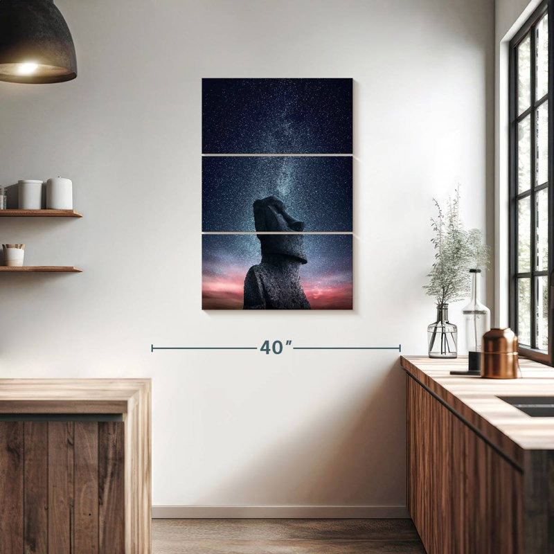 Tergel Moai At Night, 38" H x 24" W